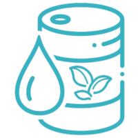 Immustraion d'un bidon d'HVO (Hydrotreated Vegetable Oil).