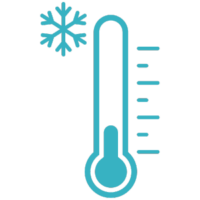 Illustration d'un thermomètre qui affiche une température très froide.